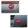 3 pcs Car Decoration No Smoking Sign Sticker, Size: 5x5 cm