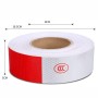 Red And White Car Reflective Film Annual Inspection Of The Car Body Stickers Road Reflective Barlights, Specification: A Roll