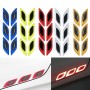 2 Sets Carbon Fiber Warning Sticker Car Anti-Collision Strip Leaf Plate Reflective Sticker Hood Light Eyebrow Anti-Collision Drops Sticker(6 PCS (Red))