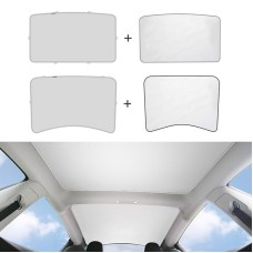 Car Roof Sunshade, Style: Front + Rear Window Half Cover for Tesla Model 3 (Beige)