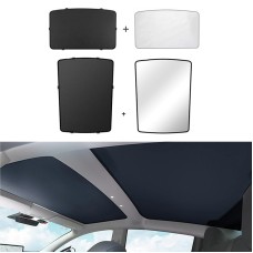 Car Roof Sunshade, Style: Front + Rear Window Full Cover for Tesla Model 3 (Black)