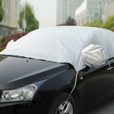 Car Half-cover Car Clothing Sunscreen Heat Insulation Sun Nisor, Aluminum Foil Size: 4.8x1.7x1.5m
