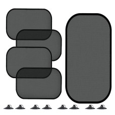 Непористое всасывающее чашка Car Sonshade (черный задний блок+черный боковой блок x 4)
