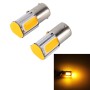 2 PCS 1156/Ba15s 5W 4 COB LEDs Car Turn Light, DC 12V(Yellow Light)