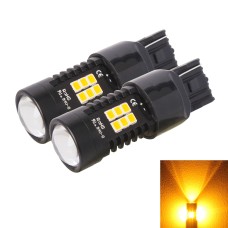2 PCS 7440-2835 10.5W 21 LEDs Amber LED Car Turn Signals Light DC 12~24V