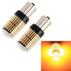 2 PCS 1156 / BAU15S DC12V / 18W / 1080LM Car Auto Turn Lights with SMD-3014 Lamps (Yellow Light)