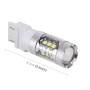 2 PCS T20 / 7440 5W 250LM 6000K Car Auto Turn Light Reversing Lights 16LEDs SMD-2835 Lamps, DC 12V(White Light)