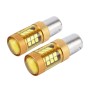 2 PCS 1156/BAU15S 10W 1000 LM Car Turn Lights with 28 SMD-3030 LED Lamps, DC 12V(Gold Light)