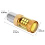 2 PCS 1156/BAU15S 10W 1000 LM Car Turn Lights with 28 SMD-3030 LED Lamps, DC 12V(Gold Light)