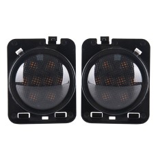 2 PCS 8W DC 12V Car SUV Refit LED Wheel Eyebrow Turn Signal for Jeep Wrangler JK 07-17, Specification: Butt Assembly with Aperture
