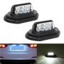 2 PCS MK-257 Car Van Bus Trailer LED Taillight Side Light 12-30V 6LEDs License Plate Light (Black)