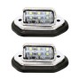 2 PCS MK-257 Car Van Bus Trailer LED Taillight Side Light 12-30V 6LEDs License Plate Light (Silver)