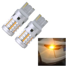 2pcs 7440 IC12-28V / 16.68W / 1.39A Car 3020EMC-26 Constant Current Wide Voltage Turn Signal Light (Yellow Light)
