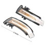 1 Pair For Mercedes-Benz A Class W176 2013-2017 Car Dynamic LED Turn Signal Light Rearview Mirror Flasher Water Blinker (Transparent)
