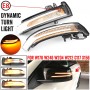 1 Pair For Mercedes-Benz A Class W176 2013-2017 Car Dynamic LED Turn Signal Light Rearview Mirror Flasher Water Blinker (Transparent)