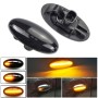 2pcs For Mazda 2 DY 2003-2007 Car Dynamic LED Fender Side Light (Transparent Black)