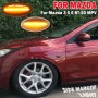 2pcs для Mazda 2 DY 2003-2007 Динамический светодиодный светодиодный боковой свет (прозрачный черный)