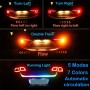 1.5m Car Auto Waterproof Universal Rear Colorful Flowing Light Tail Box Lights Red Light Brake Light Yellow Light Turn Signal Light LED Lamp Strip Tail Decoration, DC 9-36V