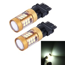 2 шт. 3157 15W 1300LM 6500K 28 SMD-3030 Светодиодные автомобильные тормозные огни Поверните свет, DC 12V (белый свет)