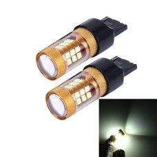 2 шт. 7440 15W 1300LM 6500K 28 SMD-3030 Светодиодные автомобильные стойки Поверните свет, DC 12V (белый свет)