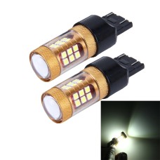 2 шт. 7443 15W 1300LM 6500K 28 SMD-3030 Светодиодные автомобильные стойки Поверните свет, DC 12V (белый свет)