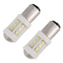 2 PCS 1157 / BAY15D 4.5W DC 12V 6000K 360LM Car Auto Ceramics Brake Lights 18LEDs SMD-3030 Lamps, with Projector Lens (White Light)