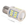 2 PCS 1156 / BA15S 4.5W DC 12V 6000K 290LM Car Auto Ceramics Turn Lights / Reversing Light 27LEDs SMD-7020 Lamps, with Projector Lens (White Light)