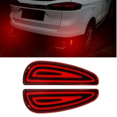 2 PCS 3016 2-4W / 12V Car Rear Bumper Light Brake Light for Geely Boldo X70 (Red)