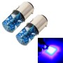 2 PCS 1157 / BAY15D DC12V / 1.8W Car Auto Brake Lights Constantly Bright + Strobe COB Lamps (Blue Light)