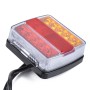 DC 12V IP68 6.4W Car LED Collision Rear Light Brake Lights for Trailer / Truck, with 32LEDs SMD-2835 Lamps(Yellow + Red)