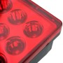 DC12V 1W Car Square Highlight Brake Lights Reversing Light with 15LEDs SMD-3528 (Red)
