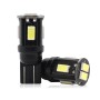 10 PCS T10 DC12V / 1.5W / 6000K / 80LM Car Decoding LED Clearance Lights with 6LEDs SMD-5630 Lamp Beads