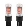 2 PCS 7443 DC12V / 2.2W Car Strobe Brake Lights with 42LEDs SMD-2835 Lamps(Red Light)