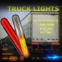 2 PCS Heavy-duty Truck Trailer 100LED Light Guide Two-color Brake Light