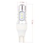 T15 50W 600LM 5500K  White Light 10 SMD-2828-LEDs Car Foglight, Constant Current, DC12-24V