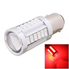 2PCS 1157/BAY15D 16.5W 1155LM 630-660nm 33 LED SMD 5630 Red Light Car Brake Light Lamp Bulb for Vehicles, DC12V(Red Light)