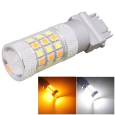 T25 8W 420LM White + Yellow Light 42 Светодиод 2835 SMD Car Trable Light Light Light Light, DC 12V