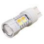 2PCS T20 10W 700LM Yellow + White Light Dual Wires 20-LED SMD 5630 Car Brake Light Lamp Bulb, Constant Current, DC 12-24V