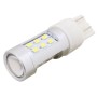 2 PCS T20 4.2W 630LM White Light Dual Wires 21 LED 2835 SMD Car Brake Light Daytime Running Light Bulb, DC 12V