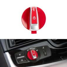 Car Headlight  Switch Button Knob for BMW 5 Series 2010-2017, Left Driving (Red)