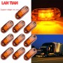 10 PCS Car Truck Trailer Piranha LED Side Marker Indicator Lights Bulb Lamp, Light Color: Yellow