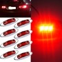 10 PCS DC 10-30V Car Truck Trailer Piranha 3-LED Side Marker Indicator Lights Bulb Lamp, Light Color: Red