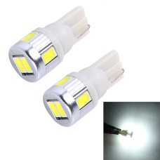 2PCS T10 3W SMD 5630 6 Светодиодные зазоры автомобиля Лампа, DC 12V (белый свет)