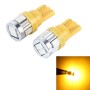 2pcs T10 3W SMD 5630 6 Светодиодные зазочные светильники, DC 12V (желтый свет)