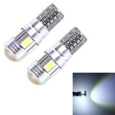 2pcs T10 3W White Light 6 SMD 5630 Светодиодный светодиод без ошибок CANBUS CAR LAMPANCE LAMP, DC 12V