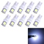 10PCS T10 3W 5500K SMD 5050 5 LED Car Clearance Lights Lamp, DC 12V(White Light)