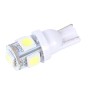 10PCS T10 3W 5500K SMD 5050 5 LED Car Clearance Lights Lamp, DC 12V(White Light)