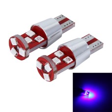 2 ПК, T10 2,5W 9 SMD-3030 Светодиодные зазоры, DC 12V (синий свет)