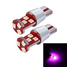 2 PCS T10 2.5W 9 SMD-3030 LED Car Clearance Lights Lamp, DC 12V(Pink Light)