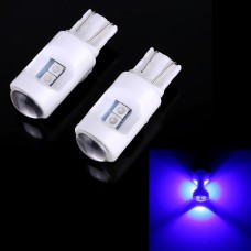 2 PCS T10 / W5W / 194 DC 12V 1.2W 6LEDs SMD-3030 Car Reading Lamp Clearance Light, with Projector Lens Light(Blue Light)